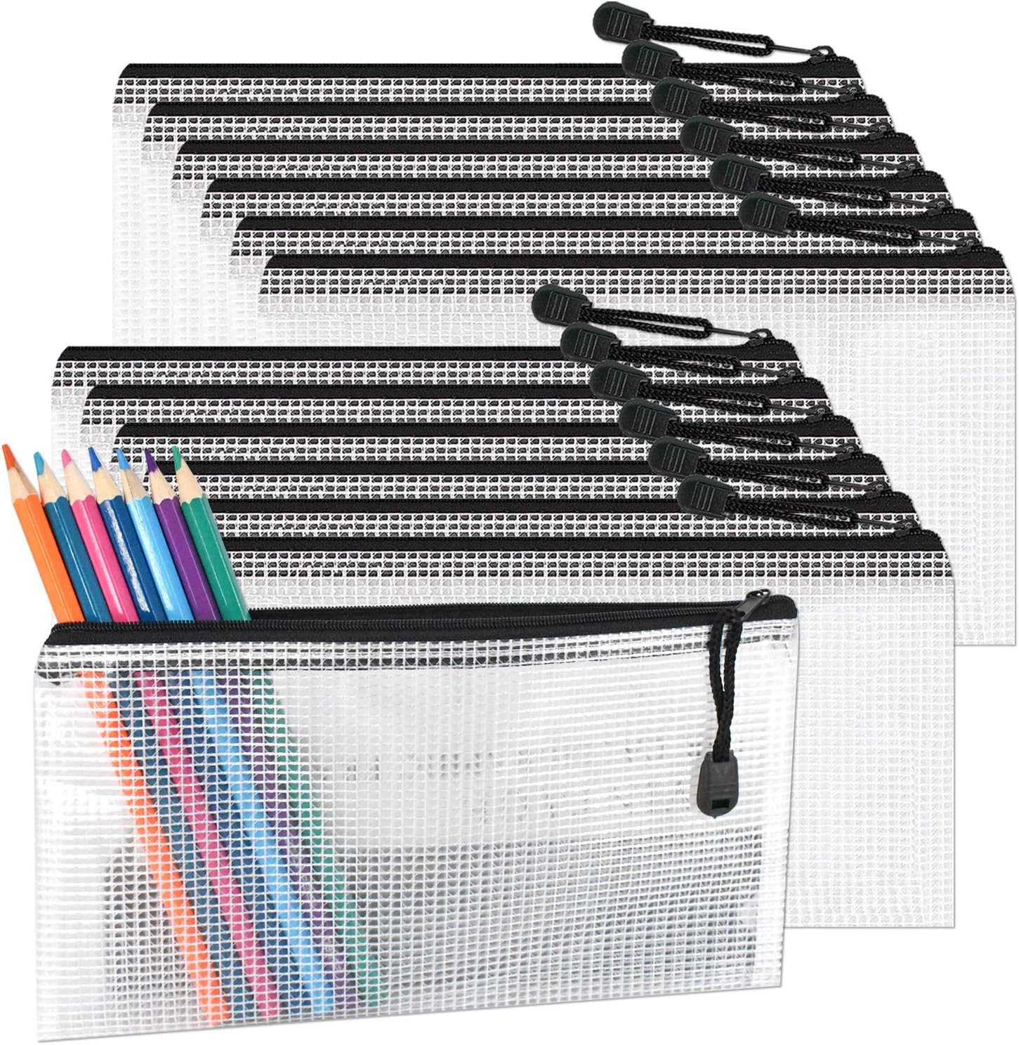 A6 Mesh Zipper Pencil Pouch