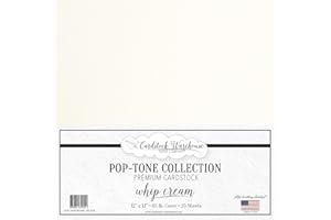 CARDSTOCK WAREHOUSE PAPER COMPANY Cardstock Warehouse Pop Tone Whip Cream - 12 x 12" - 65 Lb. / 175 Gsm Matte Premium Cardstock Paper - 25 Sheets