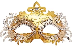 Geek-M Women/Men Masquerade Metal Masks Venetian Halloween Costume Mask Mardi Gras Mask