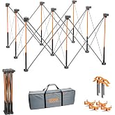BORA Centipede Folding Work Table 4x4 ft Portable Workbench for Garage | 30" Work Height, 3500 Lbs Load Capacity, Lightweight Portable Work Table, Carrying Bag, 4X 2x4 Brackets, 4X Quick Clamps