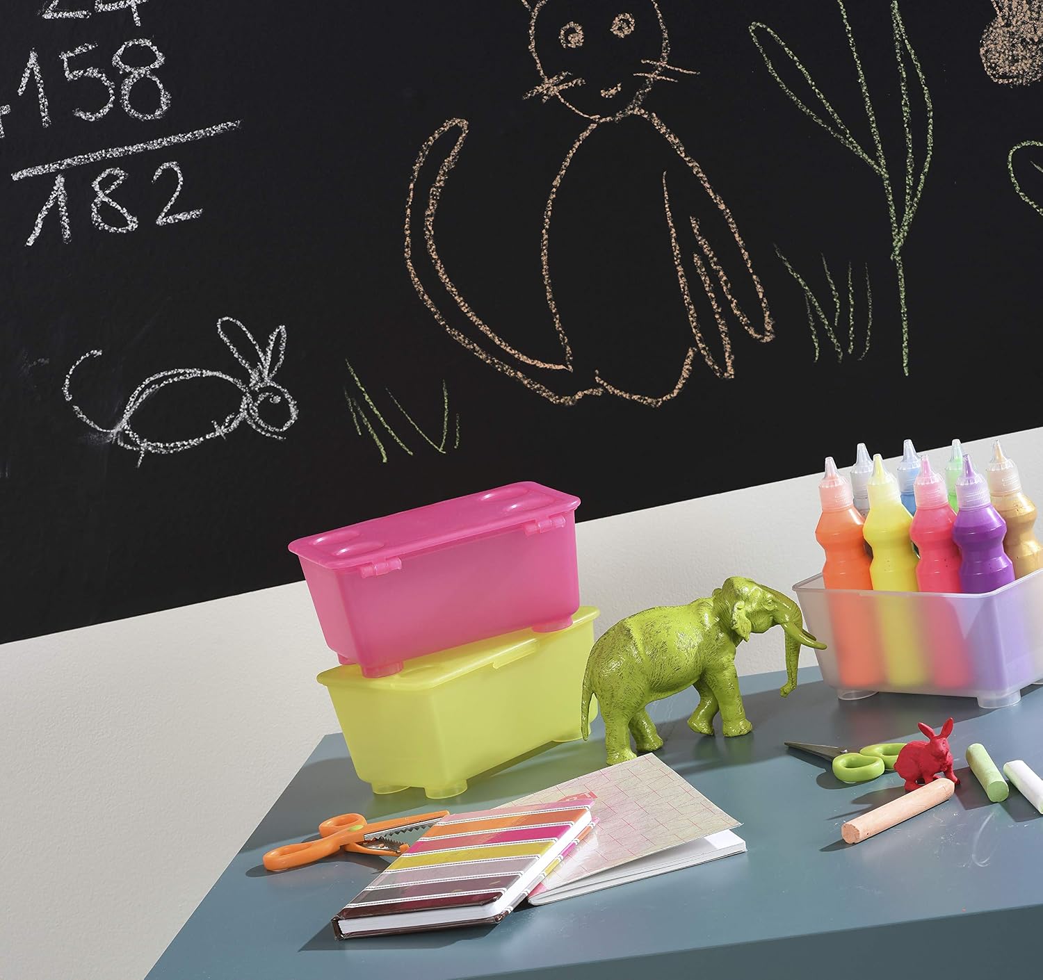 Venilia Self-Adhesive Blackboard Film with 3 Chalks, Chalk Film, Fridge Board, Matte Black, 45 cm x 1.5 m, Thickness 150 μ - Image 5
