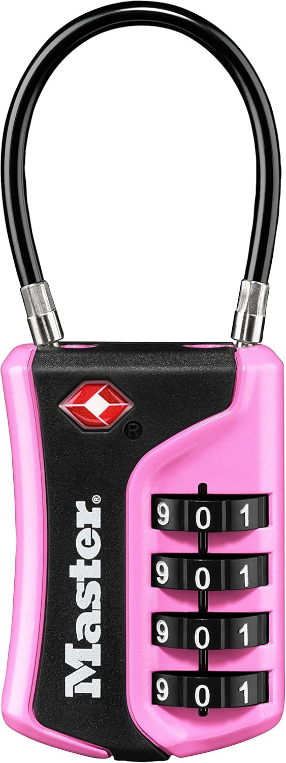 Master Lock 4697D Set Your Own Combination TSA Approved Luggage Lock, 1 Pack, Assorted Colors: Home Improvement