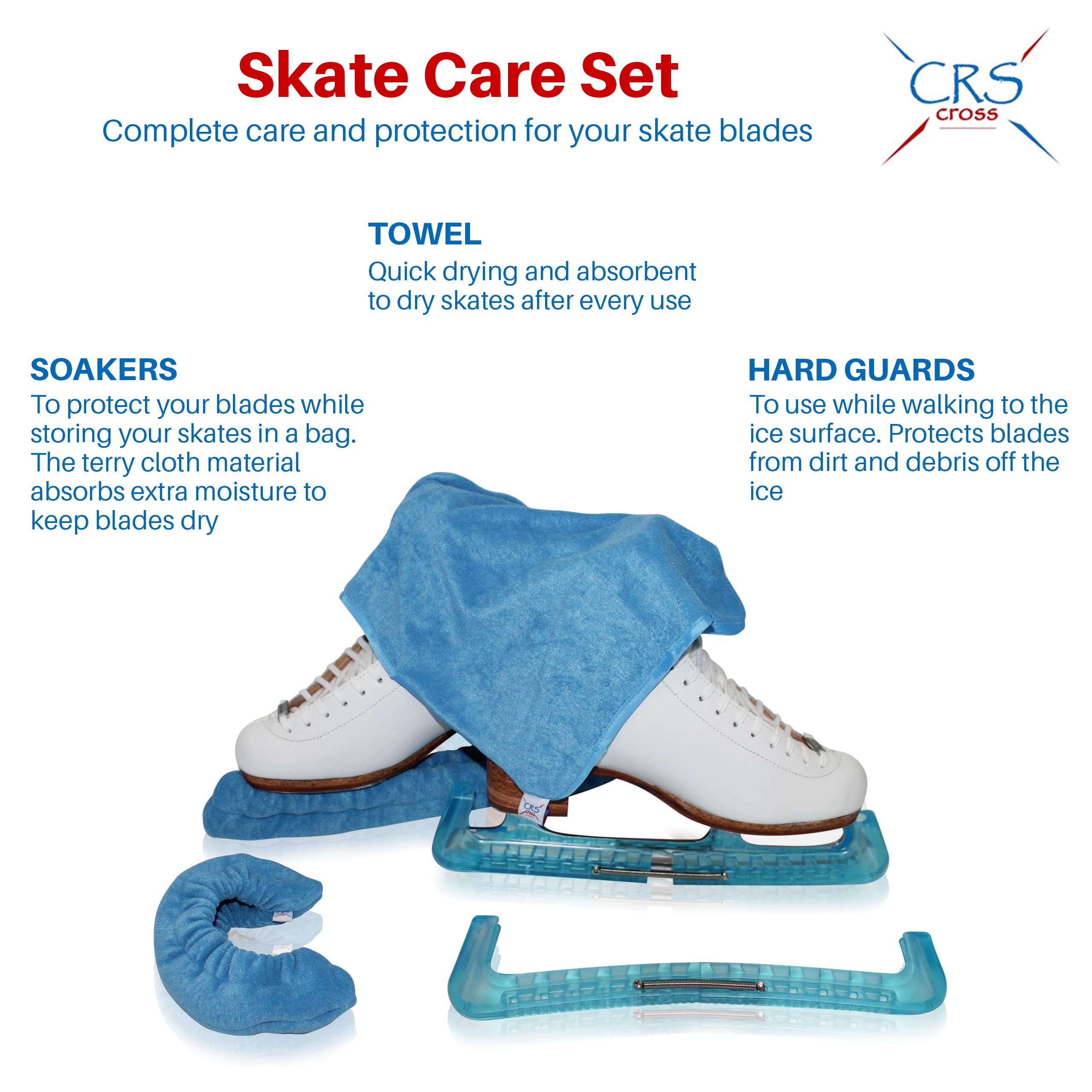 Fast Drying Soaker & Skate Wipe Care Kit Super Absorbent GIANTCLEAN Microfiber Skate Blade Cover