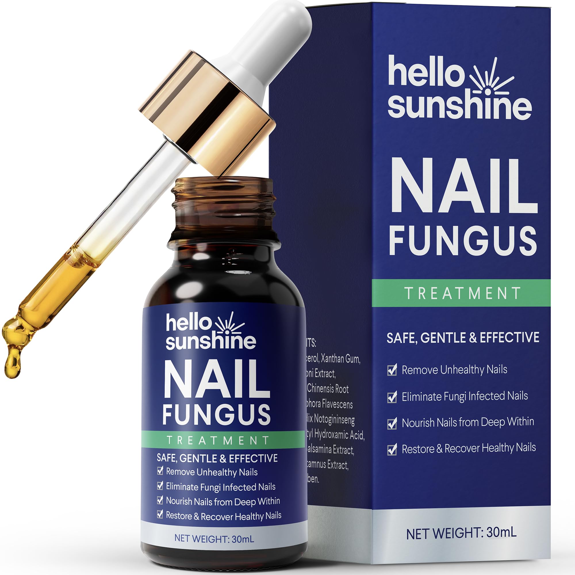 Fungal Nail Treatment: Nail Fungus Treatment for Toenail - Toe Nail Fungal Treatment - Toenail Fungus Treatment Liquid for Damaged and Discolored Nails (1 FL OZ)