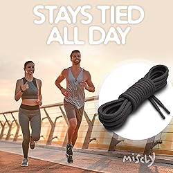 Miscly Round Shoelaces [1 Pair] 5/32″ Thick - For