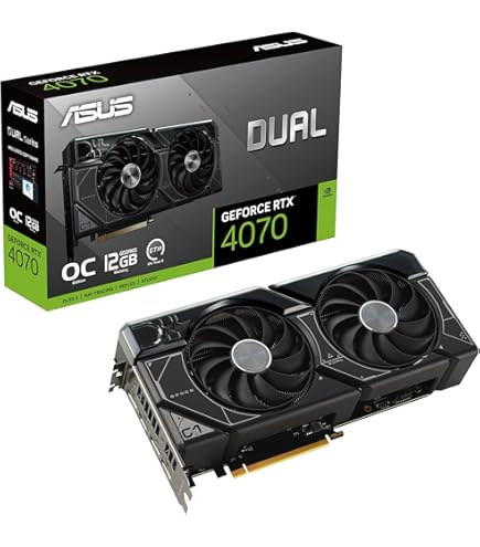 動作良好　GeForce RTX 4070 12GB Amazon.com: ASUS Dual GeForce® RTX 4070 12GB GDDR6X, IP5X, Auto