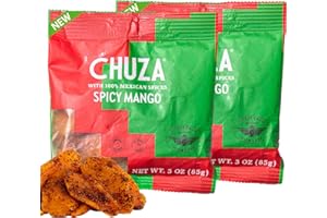 CHUZA Spicy Dried Mango Slices, Mexican Snacks Chili Mango Dried Fruit,Sweet and Spicy Mexican Candy for Adult and Children,Fresh and Natural Dried Mango, On the go 3 oz - 2 Pack