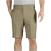 Dickies Men’s 11-Inch Slim Fit Stretch Work Shorts – Lightweight Uniform Shorts for Men with Flat Front Utility Design