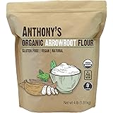 Anthony's Organic Arrowroot Flour, 4 lb, Batch Tested Gluten Free, Non GMO, Vegan
