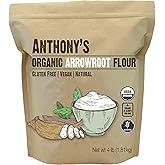 Anthony's Organic Arrowroot Flour, 4 lb, Batch Tested Gluten Free, Non GMO, Vegan