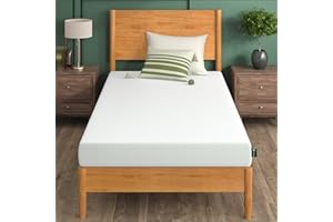 ZINUS 6 Inch Green Tea Memory Foam Mattress, Fiberglass Free, Patented Custom Contour Support, Sturdy Base Foam, CertiPUR-US Certified, Bed-in-a-box, Twin, White