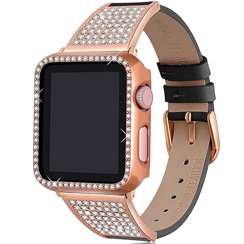 Love Lies Within Bling Band with Case Compatible with Apple Watch