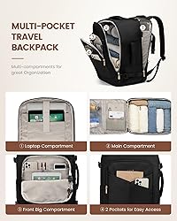 LOVEVOOK Travel Backpack for Women&Men,TSA Personal