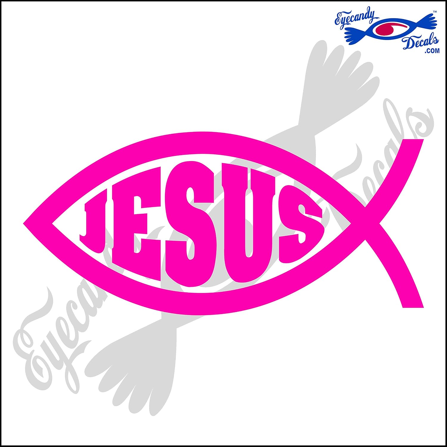 Eyecandy Decals Jesus Fish with Jesus Inside 6