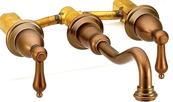 Belle Foret bfn31501 sobre encimera soporte de pared baño llave, Bronce