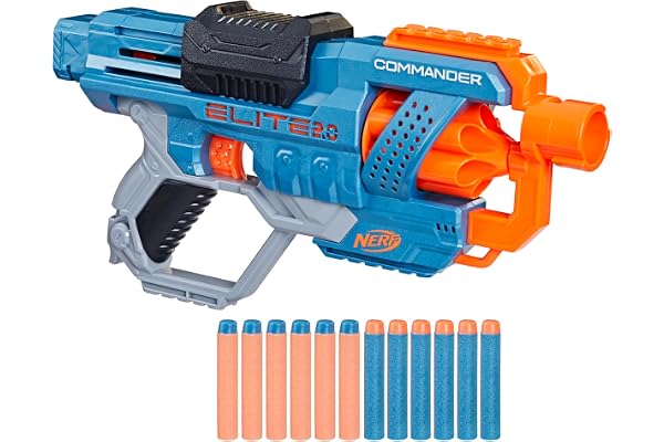 NERF Elite 2.0 Commander RD-6 Dart Blaster, 12 Darts, 6-Dart Rotating Drum, Outdoor Toys, Ages 8 and Up