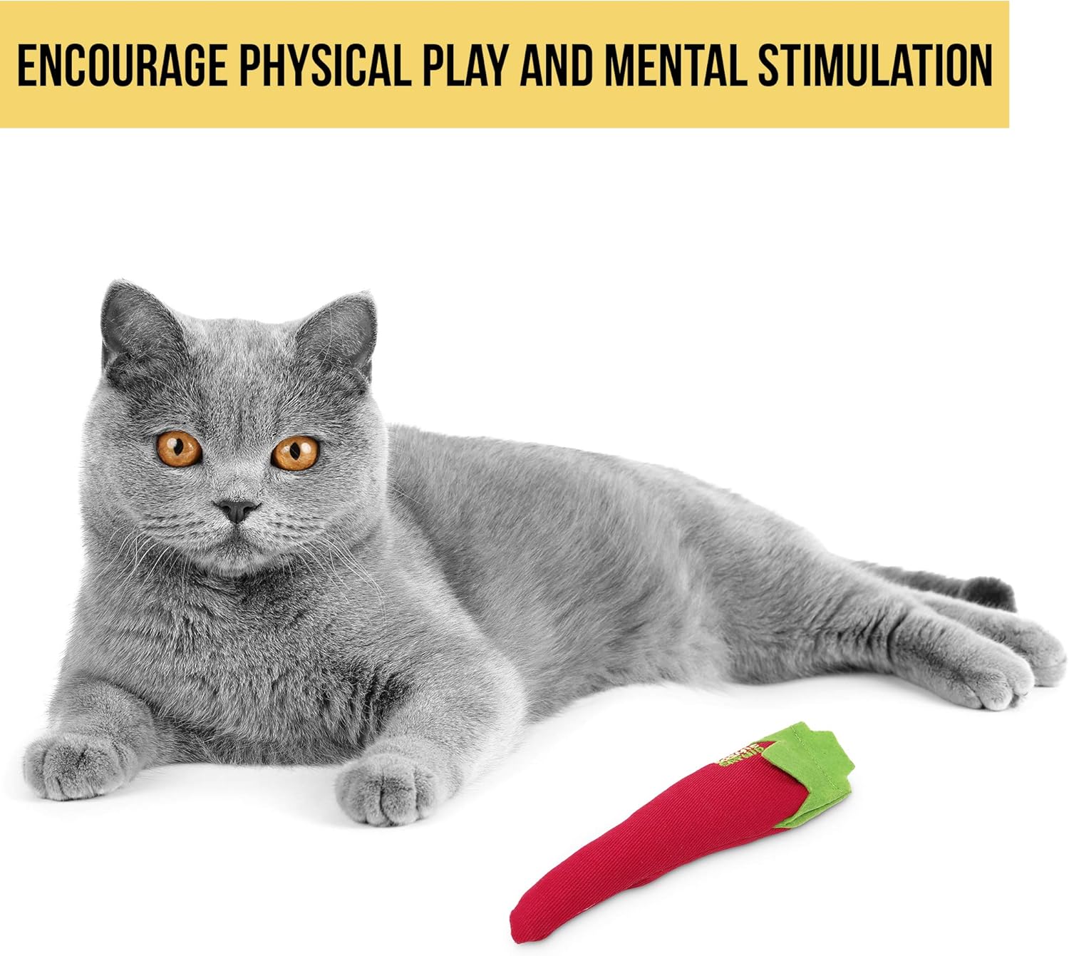 Cosmic OurPets 100-Percent North American Catnip Filled Chili Cat Toy-Hot Stuff (Interactive Cat Toy, Catnip Toys for Cats, Cat Chew Toy, Catnip Toys) : Cosmic : Pet Supplies