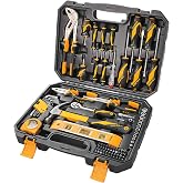 TOLSEN Basic Tool Set Household Tool Kit, Mechanic Tool Kit with Toolbox | Portable Complete General Home Tool Kit for College,Starter,Beginner