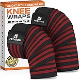 ProFitness Knee Wraps for Weightlifting Men & Women - 78'' Long Knee Straps for Weightlifting - Knee Wraps Support for Squat