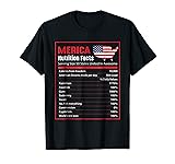 Patriotic Merica Nutrition Facts Tee Shirts America