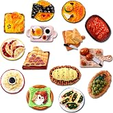 14 Pcs Miniature Mexican Food Set, Day of The Dead Ofrendas Dollhouse | Fiesta Dia De Los Muertos Theme, Tacos Tamales Bread Fruit, Realistic Dollhouse Kitchen Game, Pueblo Del Dia De Los Muertos