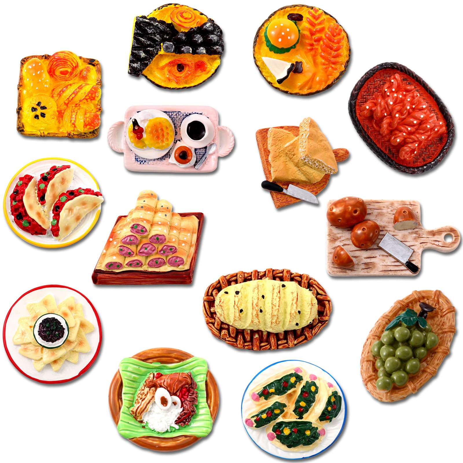 Photo 1 of 14 Pcs Mexican Miniature Food Set Fiesta Dia De Los Muertos Ofrendas Mexican Food Day of The Dead Offerings for Dollhouse Kitchen Cooking Game Party