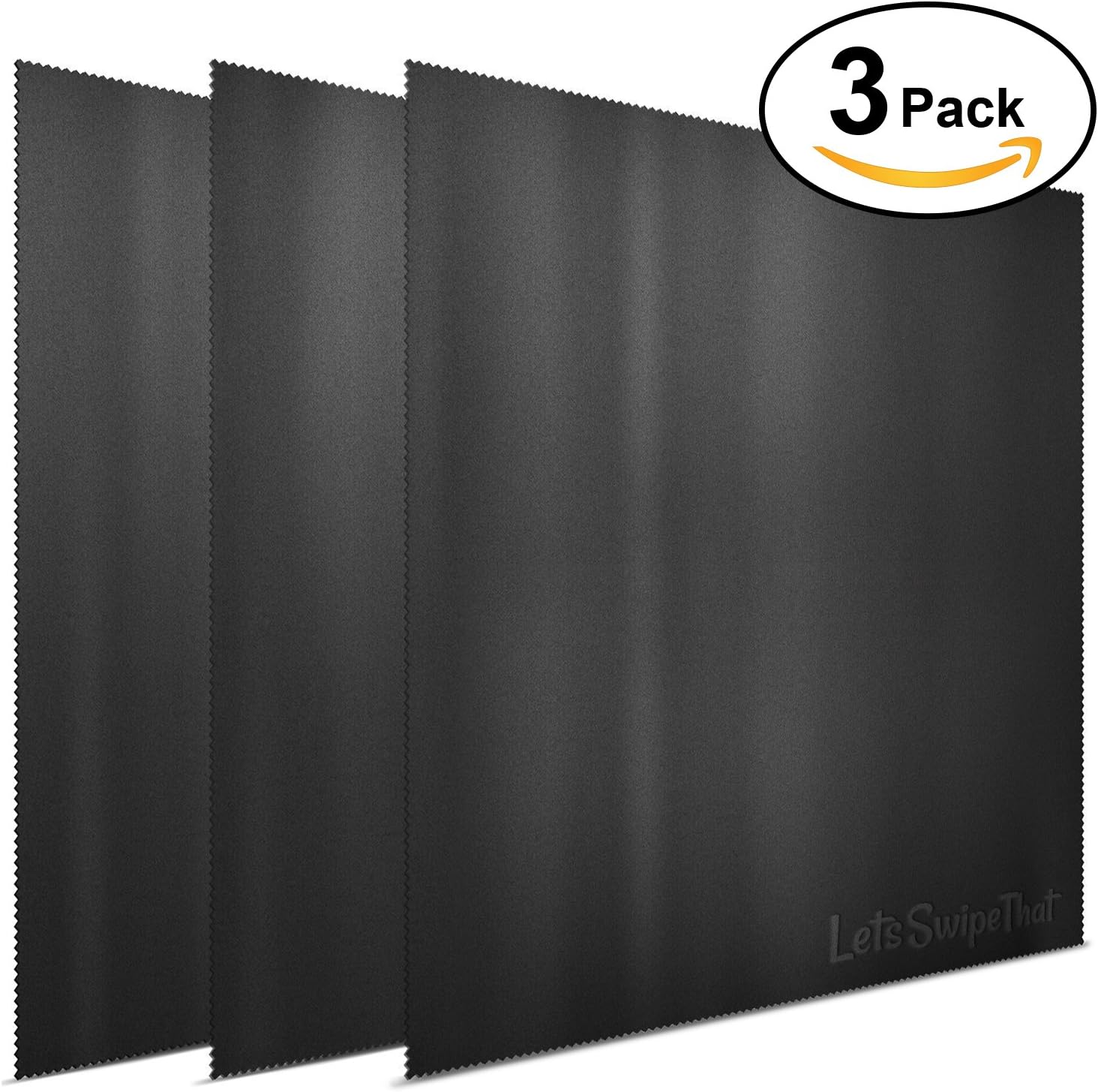 Microfibre Glasses Cleaning Cloth - 3 Pack 8" x 8" - Glasses Cloth for Spectacles - Microfiber Cloths for Eyeglasses - Lens Cleaner Made from Recycled Microfibers