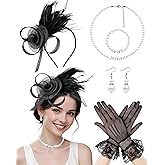 Bniksok Fascinators Hat for Women Tea Party Tulle Mesh Headband Feather Hat for Women Veil Tea Party Hats
