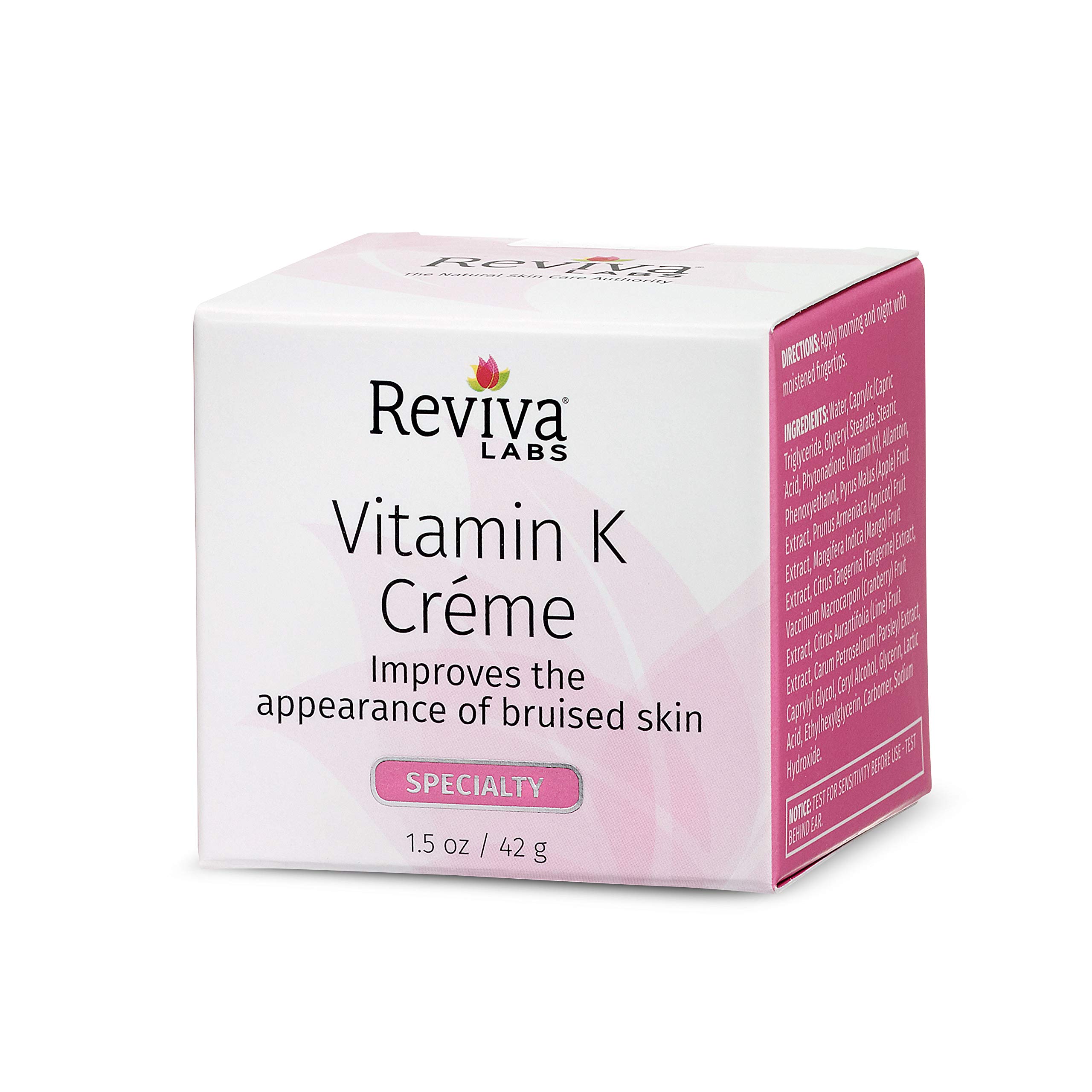 Reviva Labs Vitamin K Cream, For All Skin Types, 1.5Ounce Buy Online in United Arab Ermiates