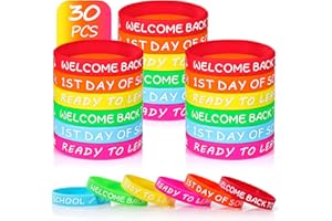 Genuvi 4th of July Patriotic Rubber Bracelets USA American Flag Wristbands Red White and Blue Silicone Bracelet for Independence Day Party Favors for Kids Teens School Classroom Prizes Gifts 30 PCS
