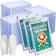 100 ct Magnetic Card Holder for Trading Cards, 35pt Ultra Clear Baseball Card Protectors, Hard Plastic Protectors for Sports and Game Cards