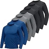 4-7 Pack Long Sleeve Shirts for Men - Quick Dry Moisture Wicking UPF 50+ Sun Protection T-Shirts for Workout Fishing Casual
