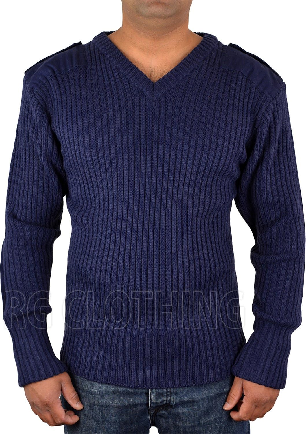 navy blue army jumper