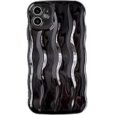 Caseative for iPhone 11 Case, Light Black | Water Ripple Pattern Curly Wave Frame Soft