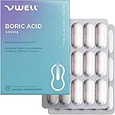 Boric Acid Vaginal Suppositories 30 Counts Blister Pack - Maintains and Balances Healthy Vaginal pH & Microbiome to Manage Od
