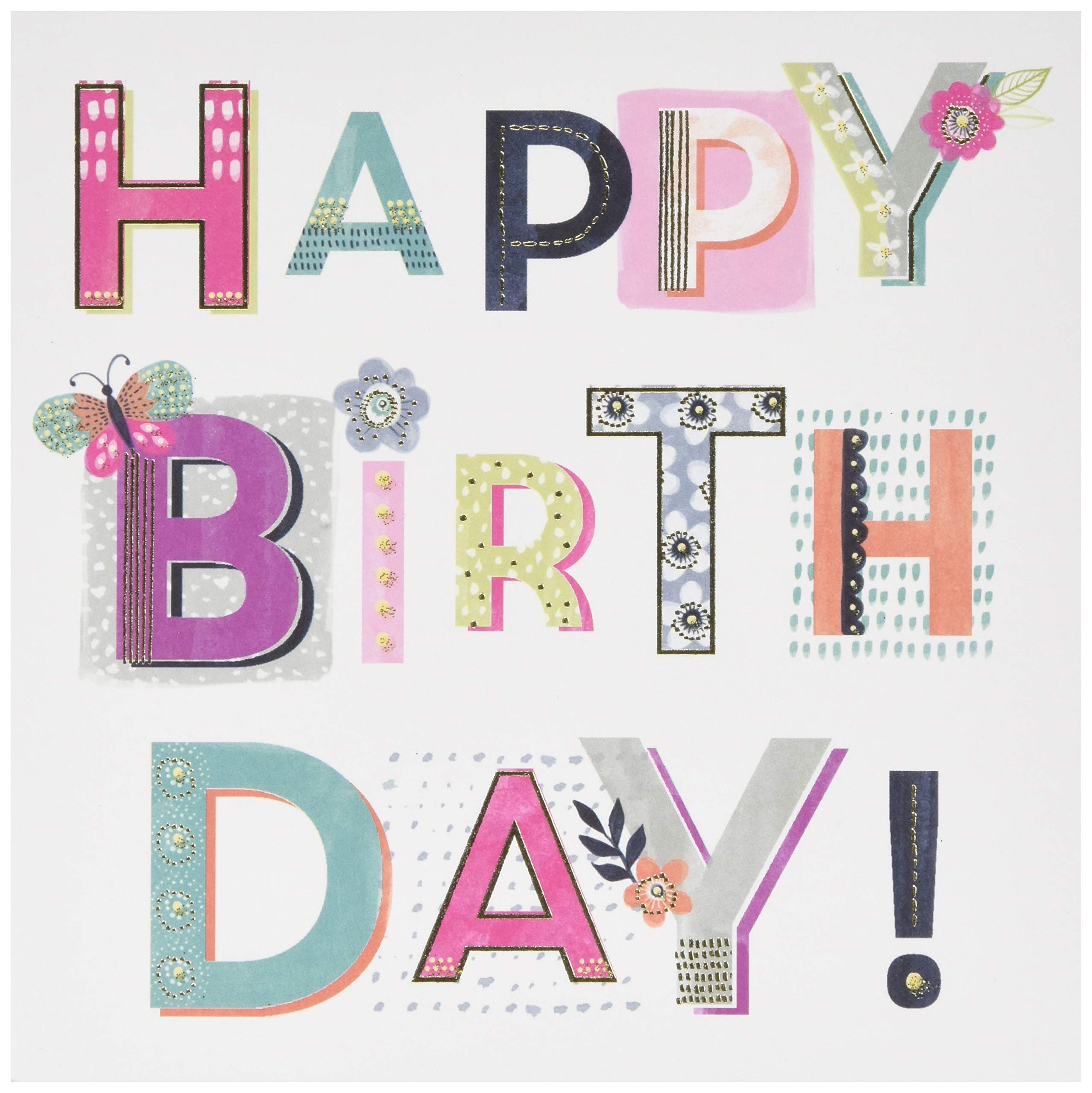 UK Greetings Birthday Card For Her/Female Friend With Envelope - Lovely Design