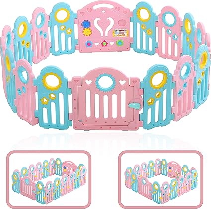 Parcs Bebe Puericulture Mcc Parc Rose Pour Bebes A 8 Cotes Avec Panneau Dactivites Tapis De Sol Bebe Puericulture La Chambre De Bebe