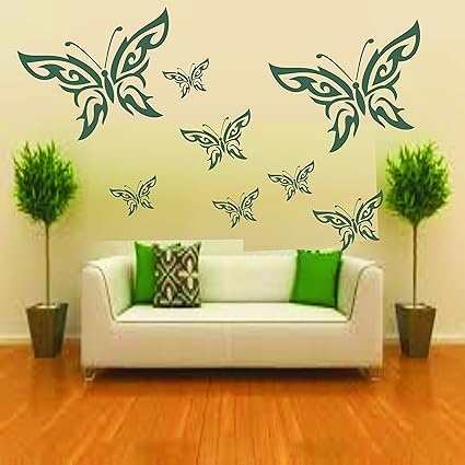 Kayra Decor Pretty Butterflies Reusable DIY Wall Stencil Painting for Home Decor (Plastic Sheet, 16inch X 24 Inch), Clear