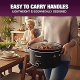 Andrew James 8L Slow Cooker Roast-to-Rest Ceramic Bowl Glass Lid 3 Heat Settings view 7