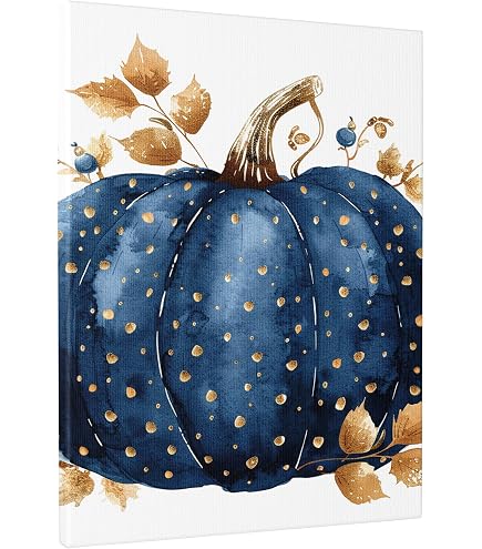 Chinoiserie Pumpkin Wall Art Decor Set Of 4 - Autumn Fall