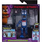 Jazwares Five Nights at Freddy&rsquo;s Withered Bonnie Office Set - 5-Inch Articulated Figure with Jumpscare Feature, Glow-in-The-Dark Eyes, and Optical Diorama