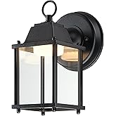 LIT-PaTH Outdoor LED Wall Lantern, Wall Sconce as Porch Lighting Fixture, 3000K Warm White, 9.5W 800 Lumen, Aluminum Housing 