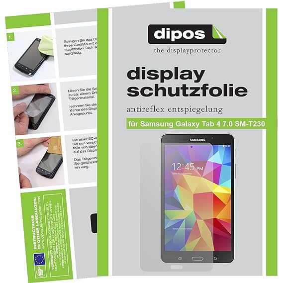 dipos I 2X Schutzfolie matt passend für Samsung Galaxy Tab 4 7.0 Folie Displayschutzfolie