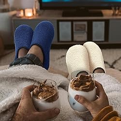 QFH Men's & Women's Slip On Warm House Shoes