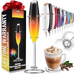 Zulay Powerful Milk Frother Handheld Foam Maker for