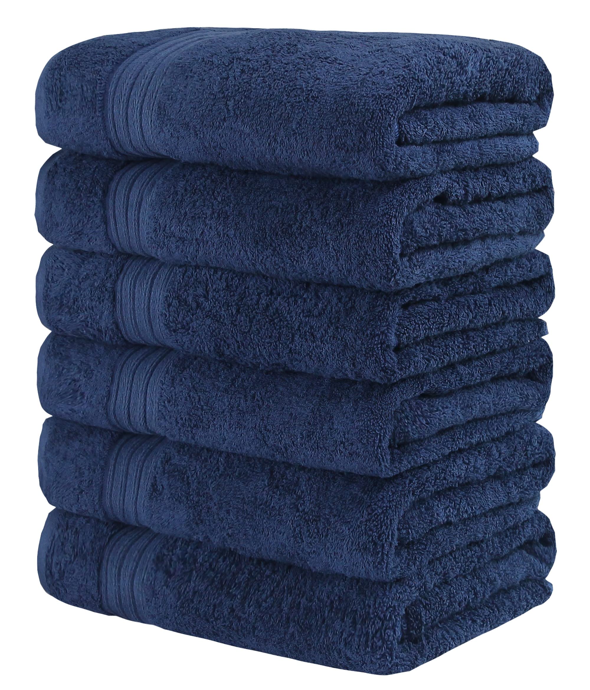 GraceAier Towels Premium Blue Hand Towels - 6-Pack-100% Combed Ring Spun Cotton, Ultra Soft and Highly Absorbent, Exrta Large Hand Towels 40 x 76 cm, Hotel & Spa Quality Bathroom Towels