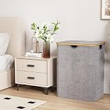 Lifewit 100L Laundry Basket with Lid Bamboo Handles Removable Inner Bag view 3