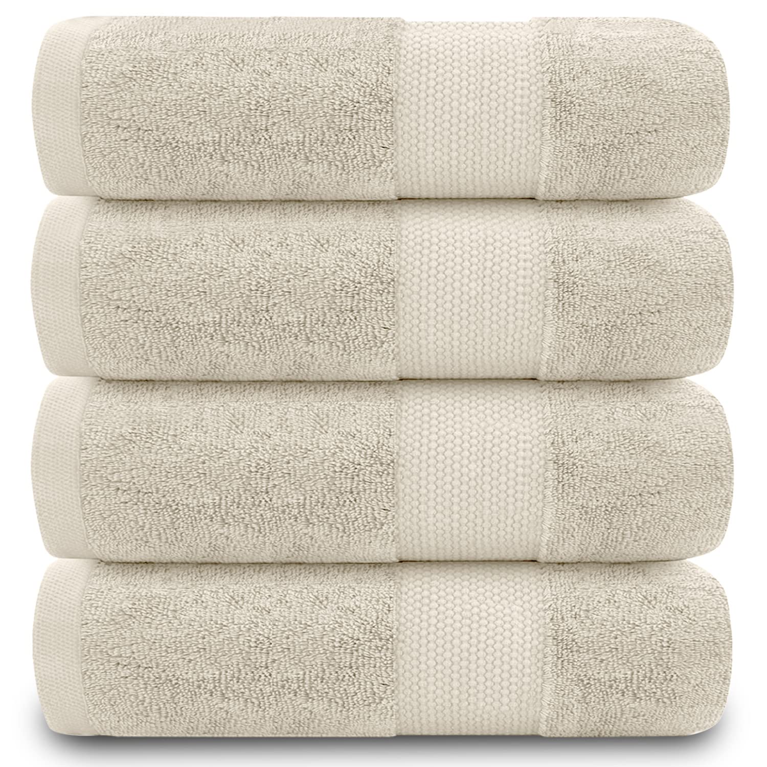 GC GAVENO CAVAILIA 700 GSM Premium Quality Hand, Extra Absorbent 4pk 100% Ringspun Cotton Towel, Egyptian, Cream, 50x85 Cm
