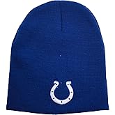 Indianapolis Colts Royal Blue Skull Cap - NFL Cuffless Beanie Knit Hat