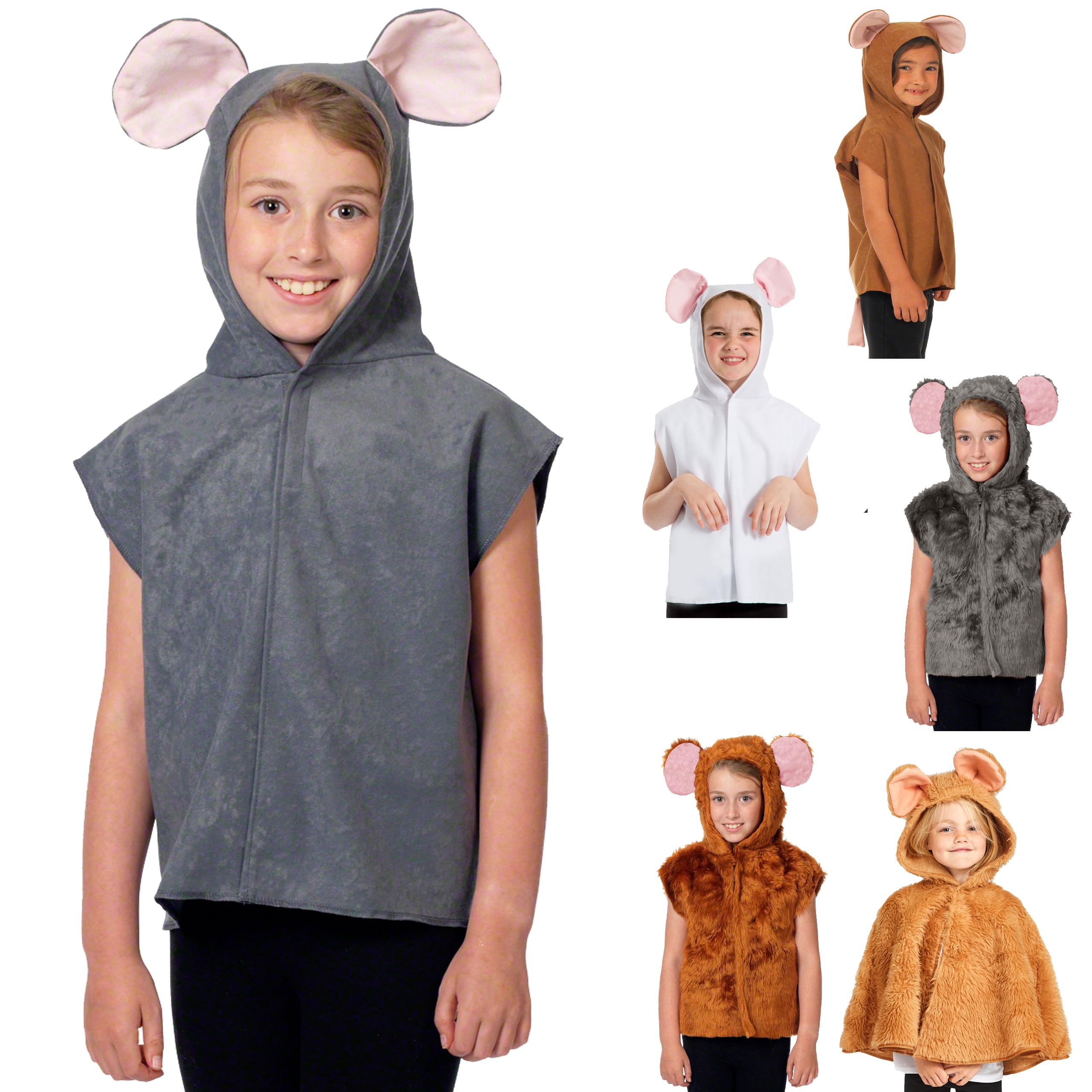 Charlie Crow Grey suede Mouse Costume for kids one size 3-8 Years. — image 1